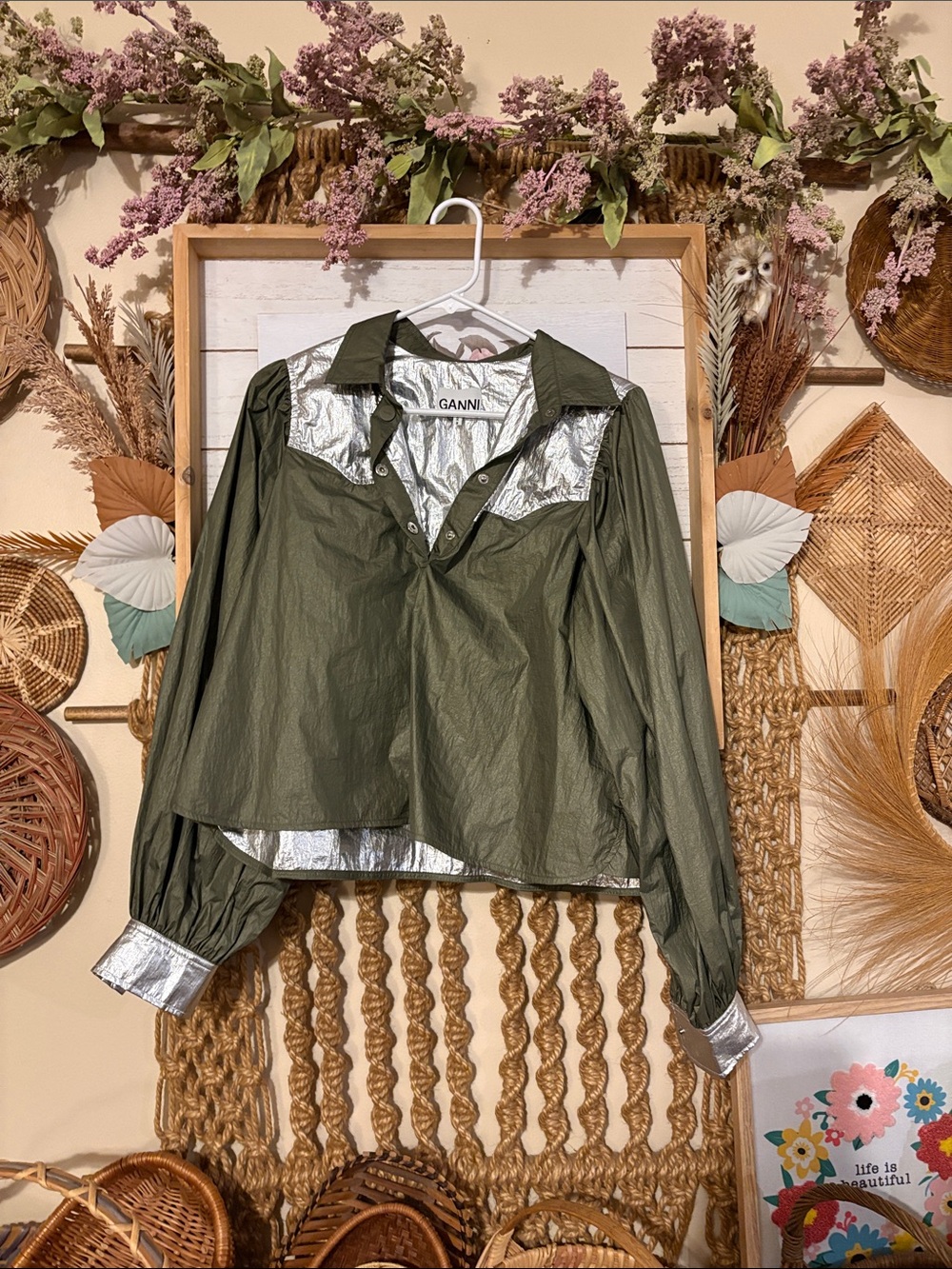 GANNI tech top size 38 rare!!